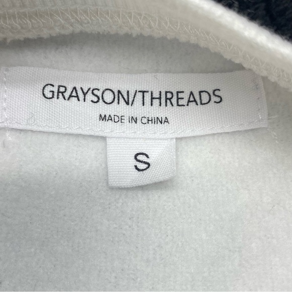 Grayson Threads White USA Sweatshirt W SM slight wear on the U SOFT COMFORT - Picture 2 of 10